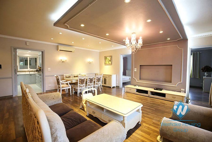 Spacious apartment with 03 bedrooms for rent in Ciputra Tay Ho, Hanoi.